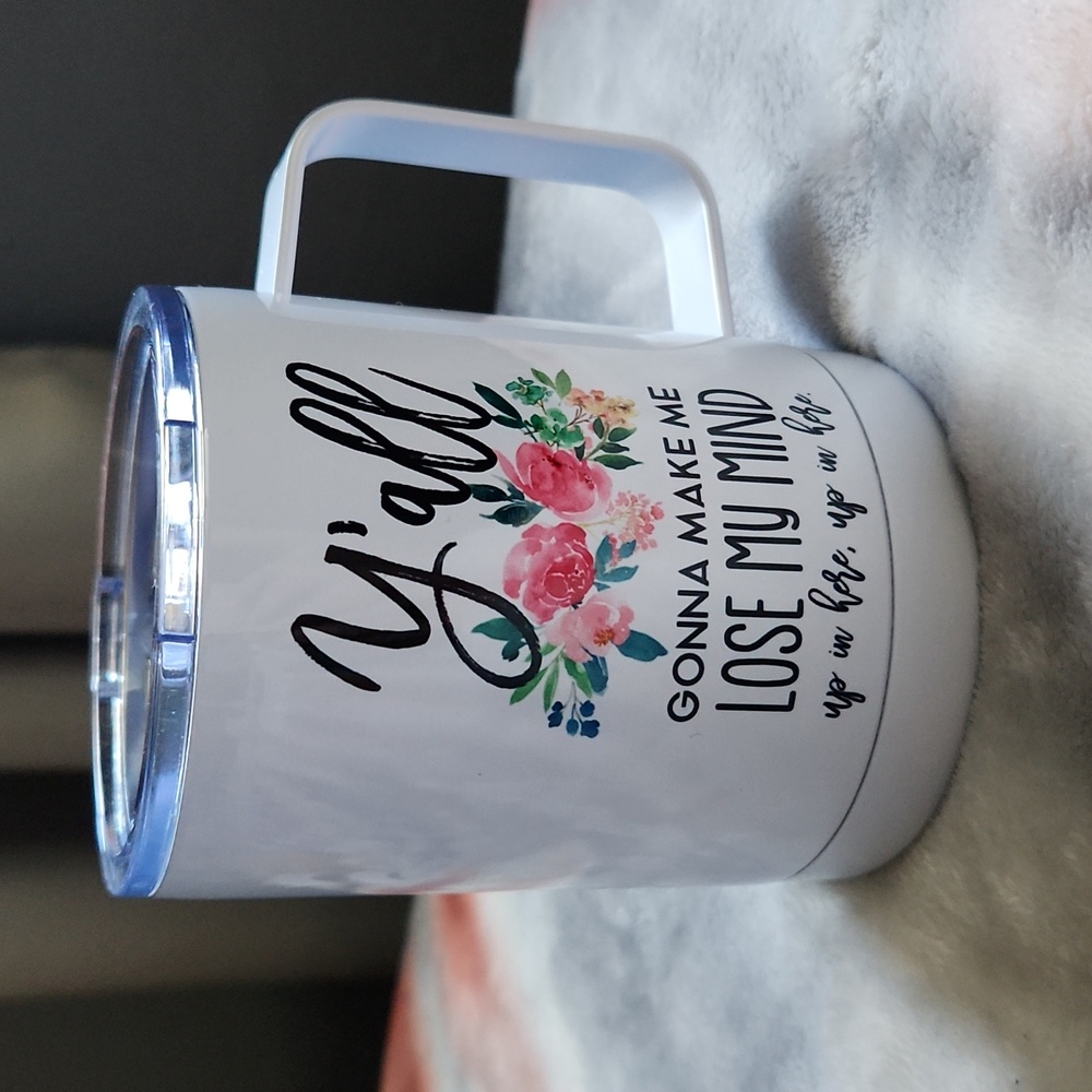 New 12 oz travel mug with lid
